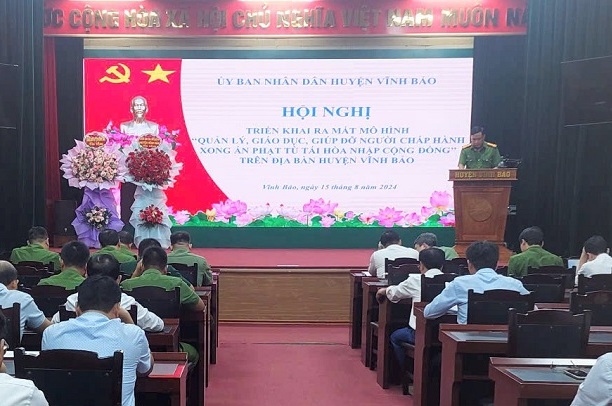 Huyện Vĩnh Bảo triển khai ra mắt mô hình “Quản lý, giáo dục, giúp đỡ người chấp hành xong án phạt tù tái hòa nhập cộng đồng